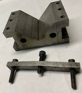 MACHINIST Threaded V-BLOCK - 5 1/4&#034; No. VS-4 - Precision Ground - NICE