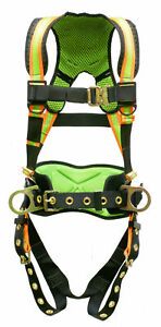 New Super Anchor Safety 3-D Ring Fall Arrester Harness - TB3-6072-H Hi-Viz