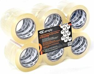 Ezsimply Packing Tape Super Clear 2 inch - 100m - Thickness 2mm - Pack of 12