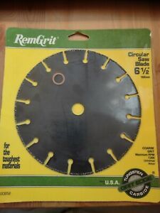 REMGRIT GC652 6 1/2&#034; DIAMETER UNIVERSAL ARBOR  TUNGSTEN CARBIDE SAW BLADE