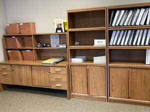 used office furniture with shelves, cabinets &amp; drawers, loads of storage!