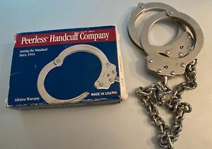 Peerless Model 703B Police Leg Irons (No Key) #1095  Shackles, Cuffs Made in USA