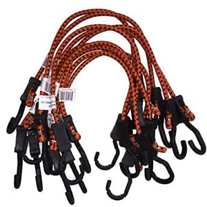 Kotap MABC-24 All Purpose Light Duty Adjustable Bungee Cords, Orange/Black, 2...