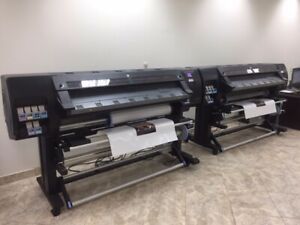 Two HP L26500 61&#034; Designjet Latex Printer Wide Format Printers - Local Pickup