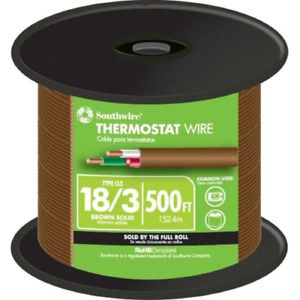 Southwire Thermostat Wire 500 ft. 18/3 Jacketed Low Voltage Copper Brown