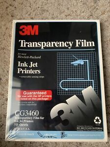 3M Transparency for Ink Jet, CG3460, New, Factory Seal, 50 sh, Save $$ shipping