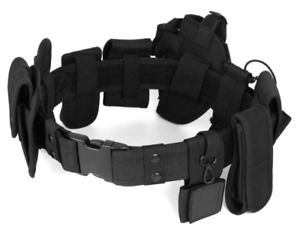 Cinturn Tctico De Nylon Para Guardia De Seguridad Servicio Pesado Negro Nylon.