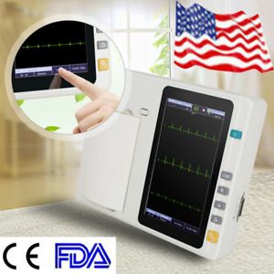 Digital 7’’ LCD LCD 3 Channel 12-lead ECG/EKG Electrocardiograph+interpretation