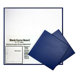 (3 Pack) Blank Folding Game Board, Gameboard Measures 18&#034; x 18&#034; 3 Game Boards