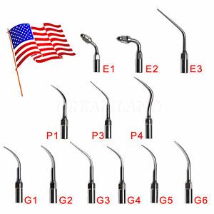 5pcs Dental Ultrasonic Scaler Scaling Endo Perio Insert Tips Fit Woodpecker EMS