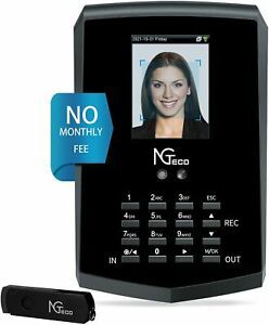 Time Clock, NGTeco Face Recognition Time Card Machine Hands-Free No Touch