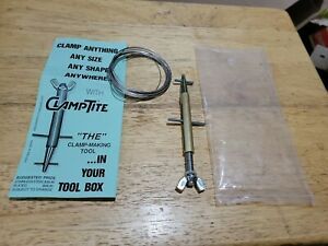 Clamptite Made in USA Plated Steel Clamp Tool Complete in Orig.Package w/ Guide