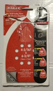 DIABLO Detail Sanding Sheets Sandpaper Assorted GRITS: 10-Pack DCTDETVGPH10G
