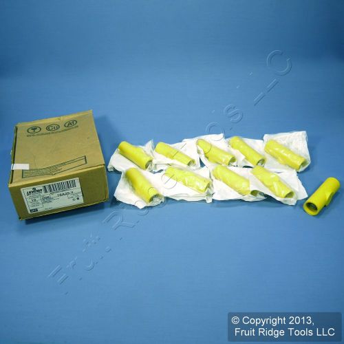 10 Leviton Yellow MALE-MALE Cam Connector Plugs ECT 16 Series 400A 600V 16A25-Y