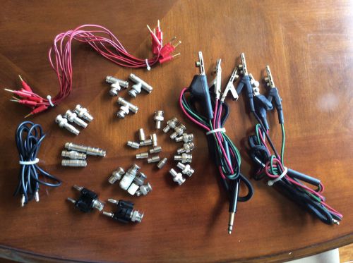 Bnc connectors, bnc to plug connectors, 2 single jack to 3  clips, 8 single wire for sale