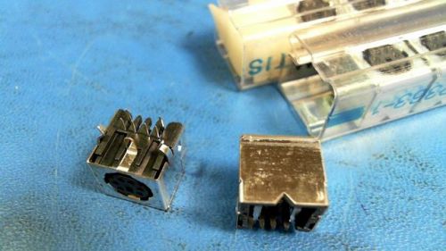 10-pcs mini din receptacle 6pos right angle tin amp inc 5749231-1 57492311 for sale