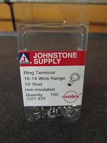 Johnstone supply molex g21-425 ring terminal ( 100 ea ) for sale