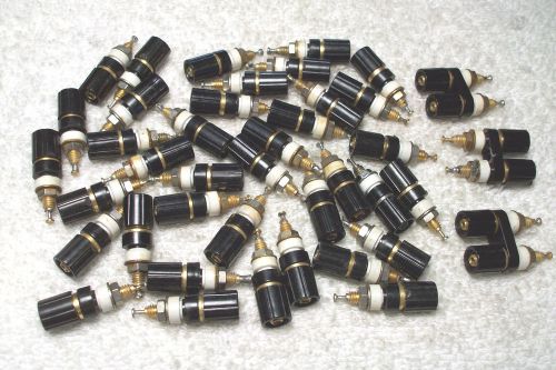 38 single and 3 dual 2mm binding posts   Gold plated??   IBM salvage