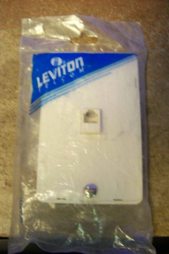 New leviton 40214-00a 4c 1-gang screw terminal wall plate, almond for sale
