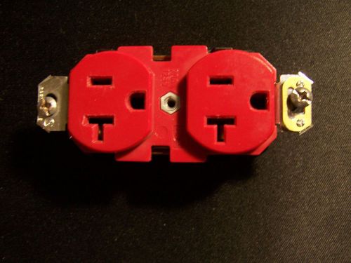 Leviton 5362 red duplex receptacle 20amp-125volt spec grade, grounding for sale