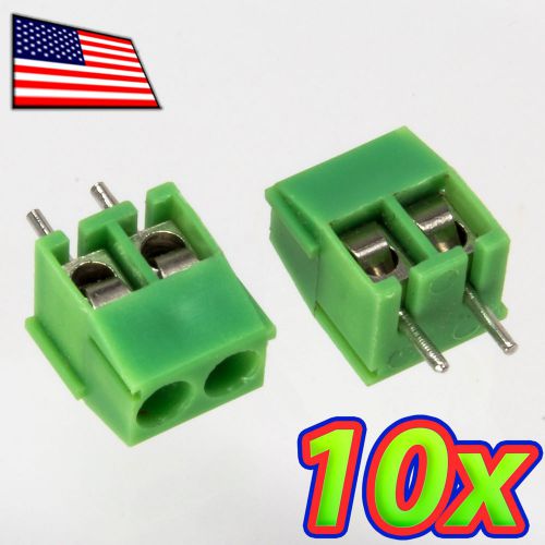 [10x] 2-pin 3.5mm pitch pcb mount screw terminal block connector for sale