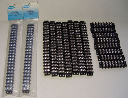 Lot of Caltronics Double Row Barrier Strips, thermoplastic, 20 amp rated
