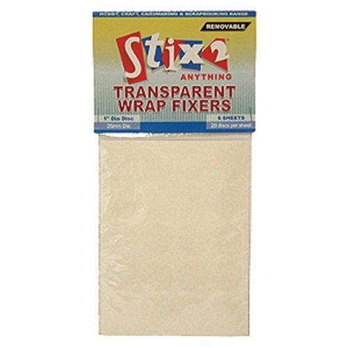 Transparent Wrap Fixers 25Mm Diameter 120 Re-Sealable Discs Per Pack Cardmaking