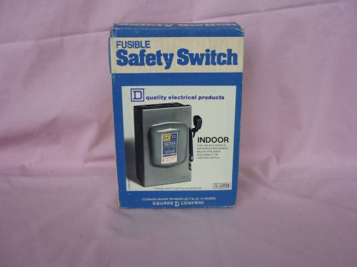 Square D 30 amp INDOOR safety switch series E1 Fusible **NEW IN BOX** NO RESERVE