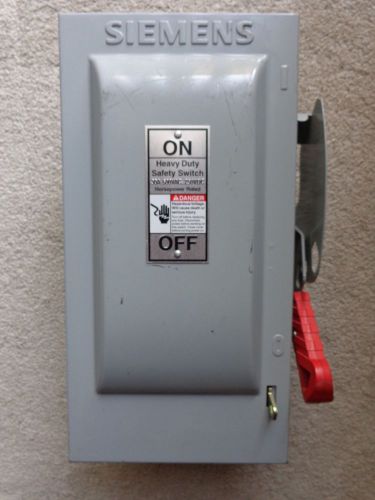 Siemens heavy duty switch / disconnect hf361n  3-pole  30a 240/480/600v for sale