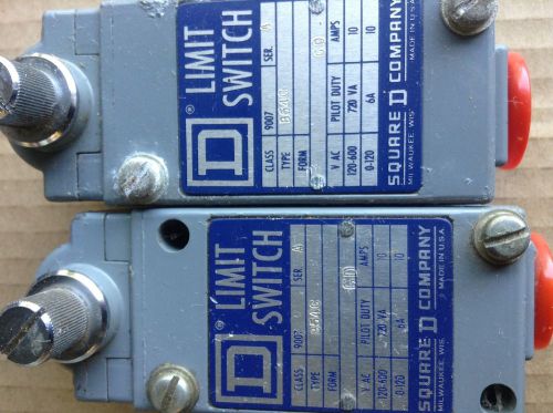 LOT OF 2 SQUARE D LIMIT SWITCH CLASS 9007 SERIES A B54C