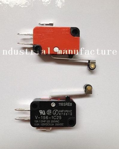 10PCS Micro Switch Spdt Hinge Roller Lever 15A V-156-1C25