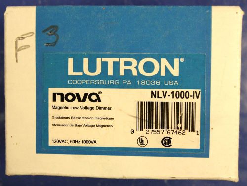 Lutron nova Magnetic Low Voltage Dimmer -- Model NLV-1000-IV (Ivory Finish)