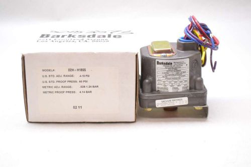 NEW BARKSDALE D2H-H18SS PRESSURE SWITCH 0.4-18PSI 600V-AC 10A AMP D415512