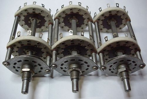 Rotary switches gib 45070 lot of 3 nos 4p5t 2 ceramic wafers #1 for sale
