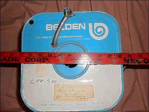 250 225 for sale, Over 225&#039; roll of belden 7-pair, 22awg conductor poly ins. chrome (60) cable
