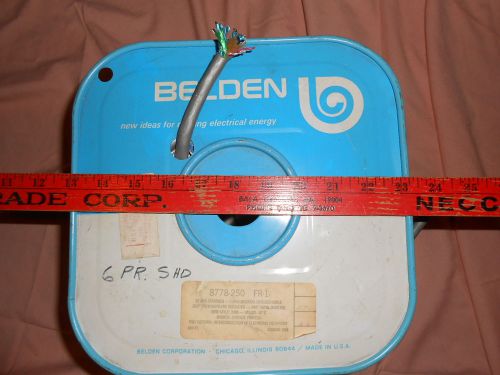 Over 225&#039; roll of belden 7-pair, 22awg conductor poly ins. chrome (60) cable for sale