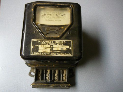 Vintage Landis &amp; Gyr Zug Electrical Meter Switzerland