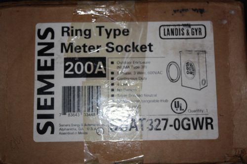 Siemens 200 amp ring type meter socket  - suat327-0gwr for sale