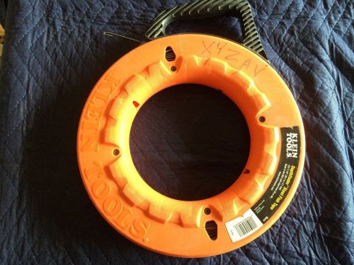 Klein tools 56003 125&#039;-feet depth finder high strength 1/8&#034; wide steel fish tape for sale