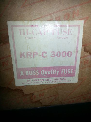 Lot of two (2) new bussmann krpc3000 fuse krp-c 3000 amp  600 volt or less for sale