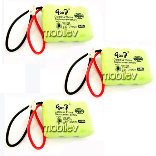 3 x Cordless Phone Battery GD-303 3.6V 210mAh Panasoni