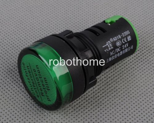 Green 24V AD16-22DS LED Signal Indicator 22 mm hole