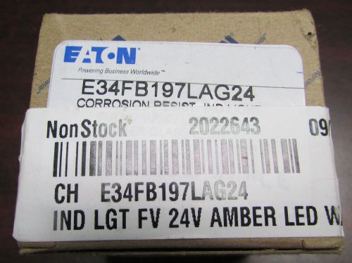 Eaton Cutler Hammer Indicating Light Amber E34FB197LAG24
