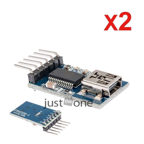 2PCS FT232RL USB to TTL Support 3.3V 5V Double Power Supply Debugger for Arduino