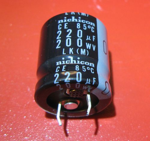 Nichicon 220uF 200V  LLK2D221MHSZ electrolytic capacitor, EU seller