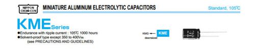 2pcs Nippon Chemi-Con KME 200V 220UF electrolytic Capacitor 18X40mm 105°C