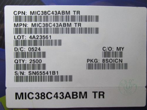 2500 pcs micrel  mic38c43abm for sale