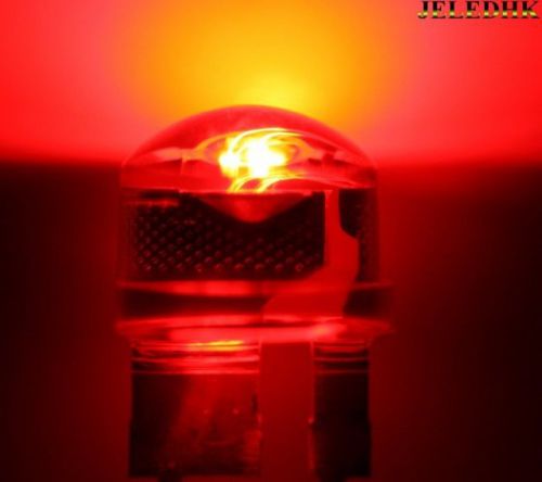 New 5 PCS 0.5W StrawHat 8mm 140° Power Red LED 100Kmcd
