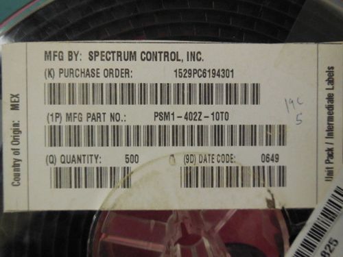1000 PCS SPECTRUM CONTROL PSM1-402Z-10T0 EMI FILTERS