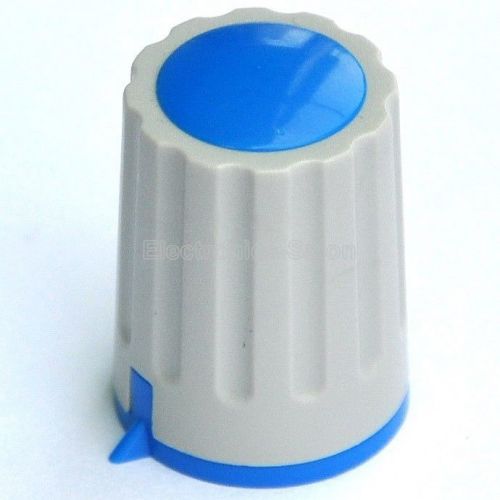 5x high quality knob, gray-blue, for 6mm 18 teeth shaft pots. for sale